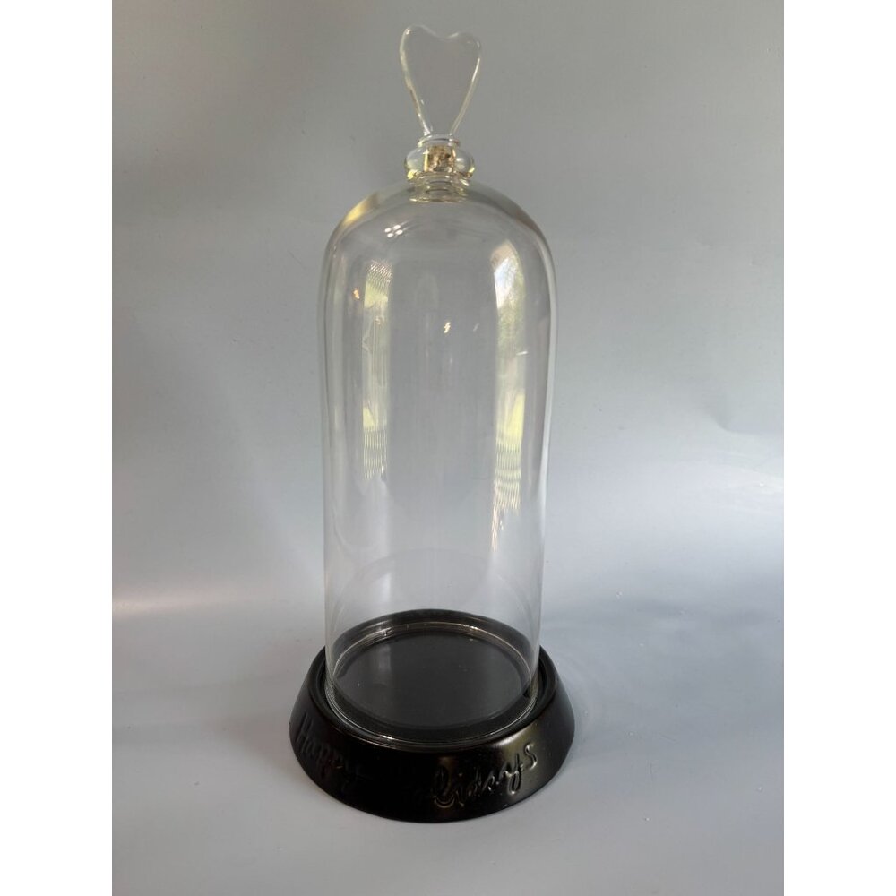 Dept 56 Sandra Magsamen Happy Holidays Glass Dome Display Case - Picture 2 of 10